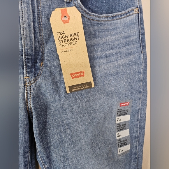 Levi 724 High Rise Straight Cropped Jeans NWT - Picture 3 of 14